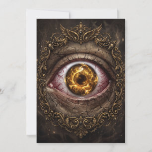 Invitación El Miedo a los Ojos Terror Gótico Ojo Oscuro Hallo