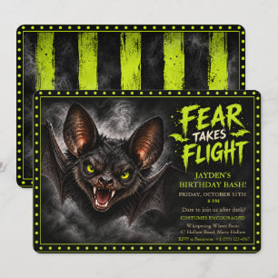 Invitación El miedo vuela Fiesta de cumpleaños de Halloween