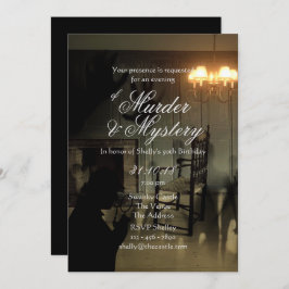 Invitación El misterio del asesinato invita a la investigació
