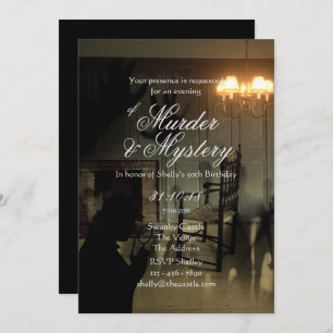 Invitación El misterio del asesinato invita a la investigació