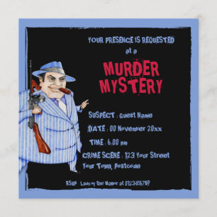 Invitación El misterio del asesinato negro del jefe de la tur