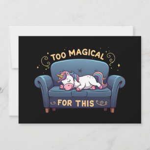 Invitación El Mito Unicornio Perezoso Demasiado Mágico Para E