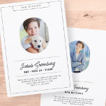 Invitación El moderno y simple bar de fotos Minimalista Mitzv<br><div class="desc">El diseño se compone de una tipografía simple con fuente sans serif y script.</div>