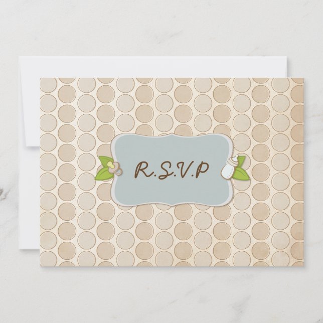 Invitación El mono lindo Baby Shower de Lil invita (Anverso)