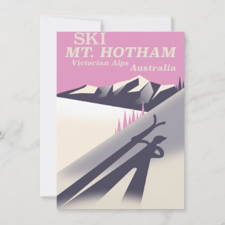 Invitación El monte Hotham, poster de esquí de los Alpes Vict