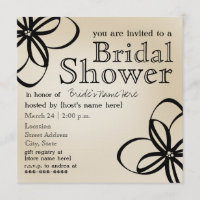 El moreno moderno y la ducha nupcial negra invitan