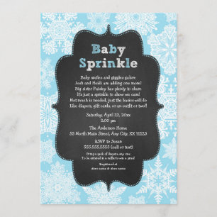 Invitación El muchacho azul que el bebé asperja invierno del