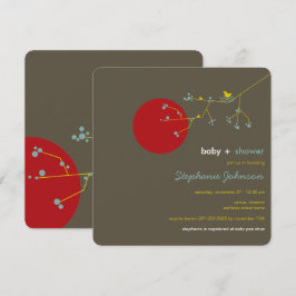 Invitación El muchacho Baby Shower del árbol de familia de