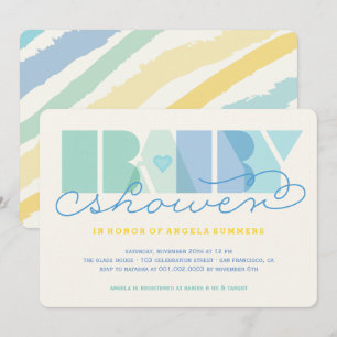 Invitación El muchacho transparente moderno Baby Shower del