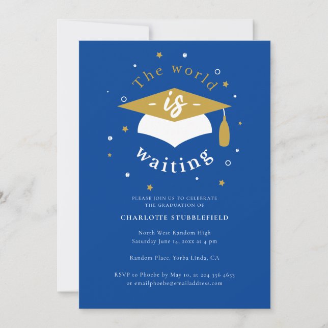 Invitación El mundo de los Fiestas graduados en 2025 está esp (Anverso)