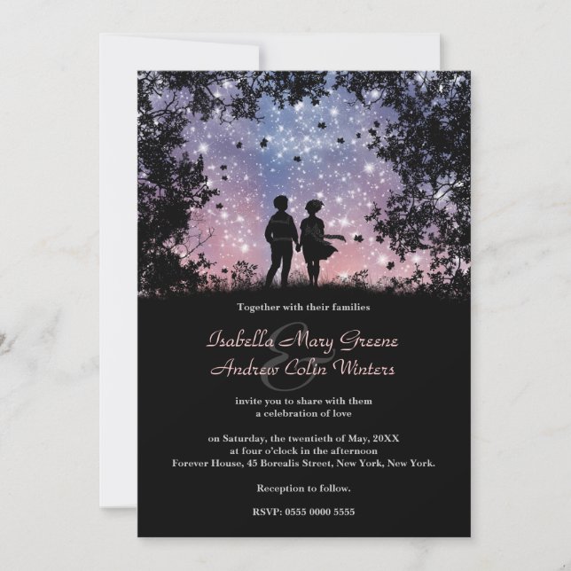 Invitación El Mundo Es Nuestro - Borealis Version - Boda (Anverso)