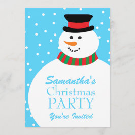 Invitación El muñeco de nieve lindo del dibujo animado