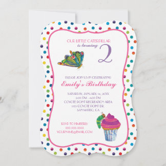 Invitación El muy hambriento cumpleaños de la mariposa de la