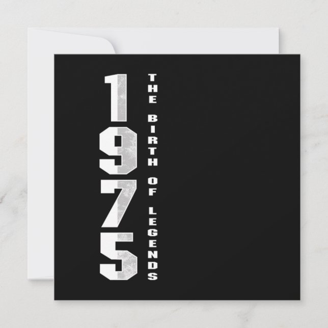 Invitación El nacimiento de las leyendas 1975 45 º regalo de  (Anverso)