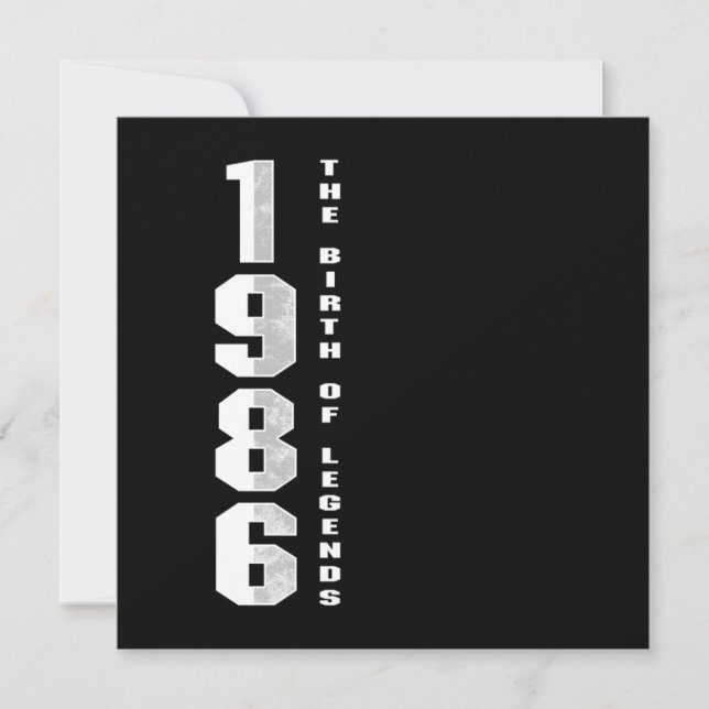 Invitación El nacimiento de las leyendas 1986 34 º regalo de  (Anverso)