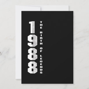 Invitación El nacimiento de las leyendas 1988 32 regalo de cu
