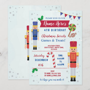 Invitación El navidad del juguete del cascanueces de la