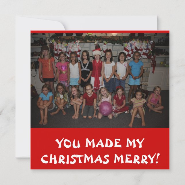 Invitación ¡El navidad le agradece en julio cardar! (Anverso)