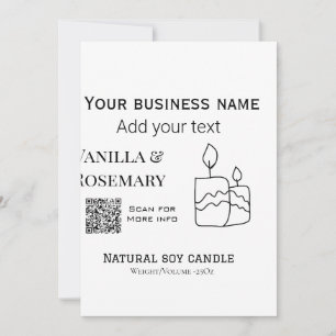 Invitación El negocio de la vela agrega código q nombre comer