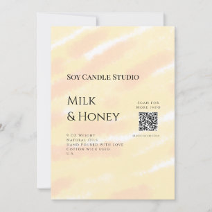 Invitación El negocio de las velas de miel de miel de leche a
