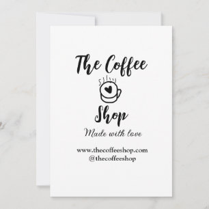 Invitación El negocio de redes sociales de la tienda de café