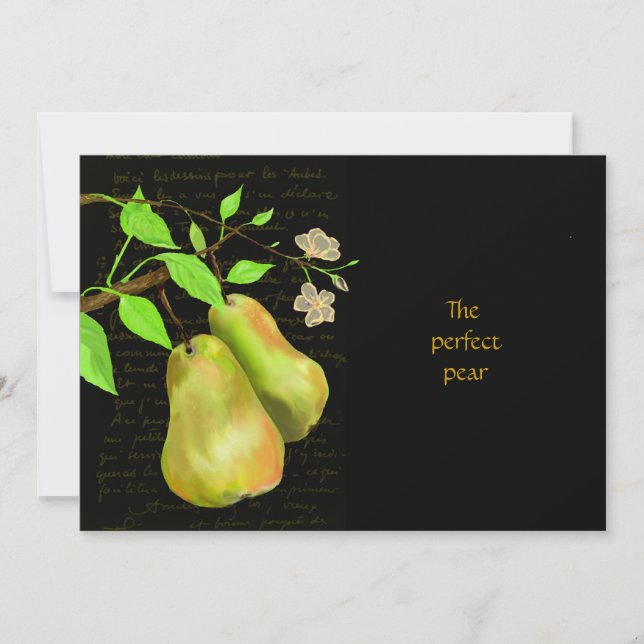 Invitación El negro perfecto de la pera (Anverso)