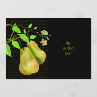 Invitación El negro perfecto de la pera
