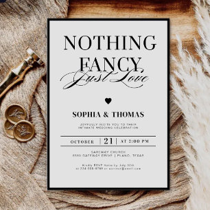 Invitación El Negro Y Blanco Moderno Nada Más Que Amar