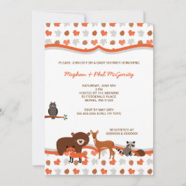 Invitación El neutral de Baby Shower de los animales del
