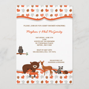 Invitación El neutral de Baby Shower de los animales del