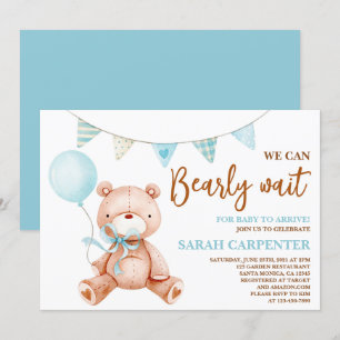 Invitación El niño de Teddy Bear Baby Shower