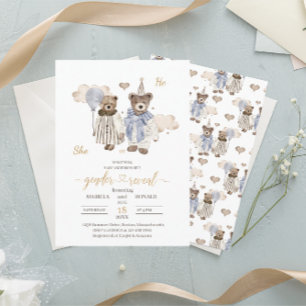 Invitación El niño o el chica de la guardería acuarela revela