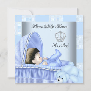 Invitación El niño pequeño de Baby Shower Patchwork Blue