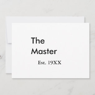 Invitación El nombre del jefe Master año fecha hombre rey tít