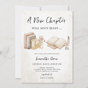 Invitación El nuevo capítulo comenzará pronto Baby Shower