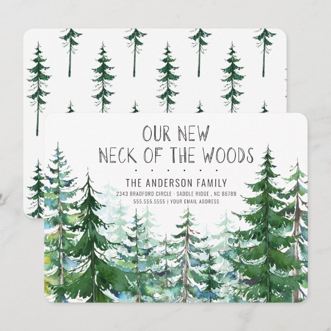 Invitación El nuevo cuello de los bosques de pino ciego se mu (Anverso / Reverso)