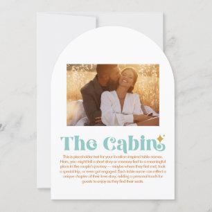 Invitación El número de la mesa de la cabaña