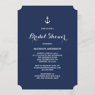 Invitación el nupcial náutica de la ducha