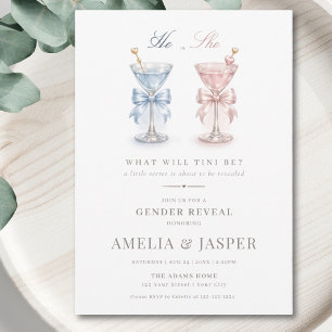 Invitación Él o Ella ¿Cuál Será el Bebé? Revelación de Género
