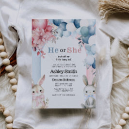 Invitación El o ella género conyugal revela Baby Shower