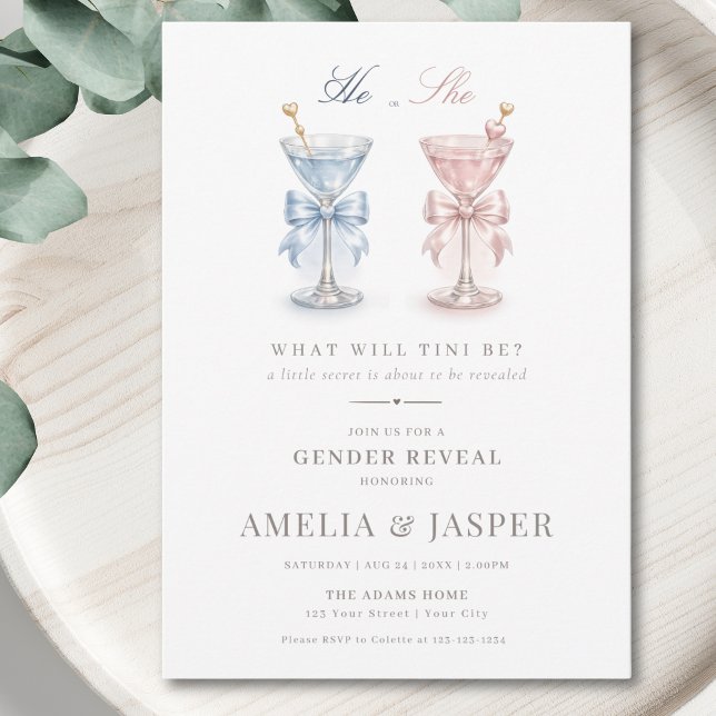 Invitación Él o Ella ¿Qué Será Tini Revelación de Género (Subido por el creador)