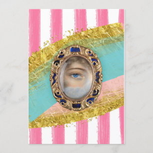 Invitación El ojo del amante de Victoria, arte original, invi