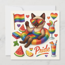 Invitación El orgullo del gato provoca el orgullo LGBTQ inspi