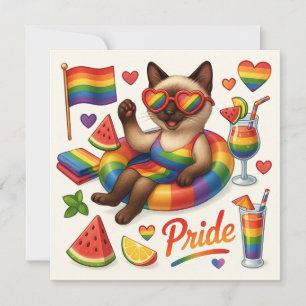 Invitación El orgullo del gato provoca el orgullo LGBTQ inspi