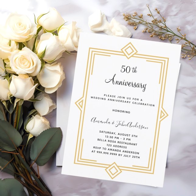 Invitación El oro blanco de Gatsby en 1920, 50° aniversario d (Subido por el creador)
