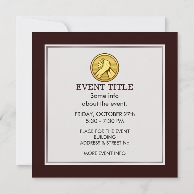 Invitación El oro de la lucha armada (Reverso)