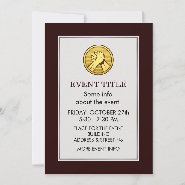 Invitación El oro de la lucha armada (Reverso)