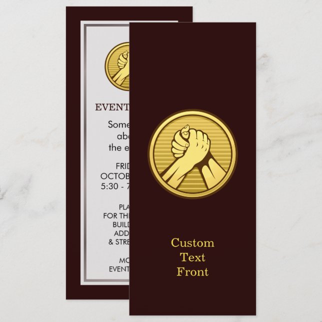 Invitación El oro de la lucha armada (Anverso / Reverso)