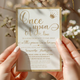 Invitación El Oro De Una Vez En El Tiempo Princesa Baby Showe