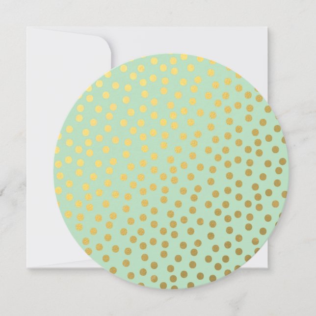 Invitación El oro elegante de la menta puntea el dulce (Anverso)